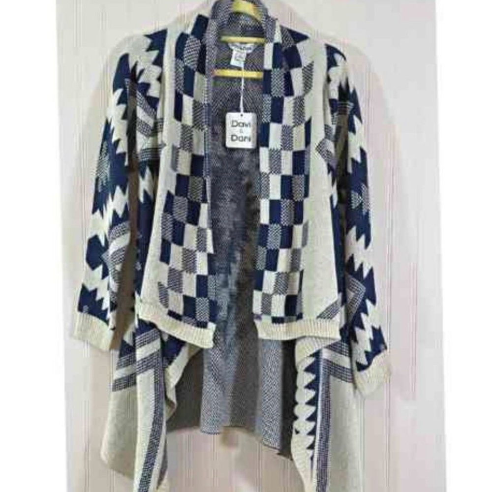 “Davi & Dani” Boho, Navy & Cream, Aztec Design, O… - image 6